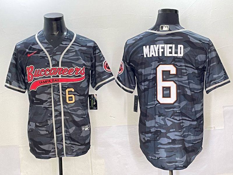 Men 2025 Tampa Bay Buccaneers 6 Mayfield Camo Joint Name Nike Limited NFL Jersey style 03